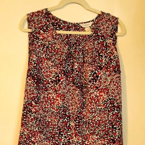 CJ Banks Sleeveless Top - Black, Red, White